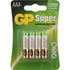 Батарейки GP Super Alkaline AAА (мизинчиковые, 4 шт)